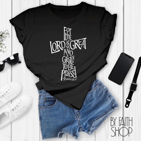 Gildan Tops - The Lord Great Unisex T-shirt Faith based Graphic